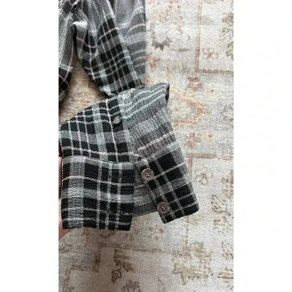 Veronica Beard Sierra Plaid Flannel Ruched Shirt Dress Womens Size 4 NWT - Picture 8 of 8